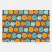 Feuille De Papier Cadeau Joli citrouille Halloween (Devant)