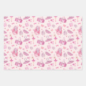 Feuille De Papier Cadeau Joli dans Pink Ballerina Fête d'anniversaire de fi (Devant)