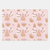 Feuille De Papier Cadeau Joli Deer de vacances (Devant 2)