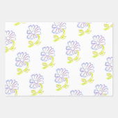 Feuille De Papier Cadeau Joli Dessin Floral (Devant)