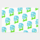 Feuille De Papier Cadeau Joli Dessin Floral (Devant 3)