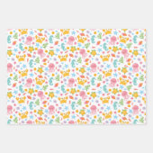 Feuille De Papier Cadeau Joli dessin Ocean Sea Life Seashell, Starfish   (Devant 3)