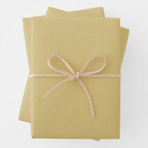 Feuille De Papier Cadeau Joli effet simple chambray jaune beurre