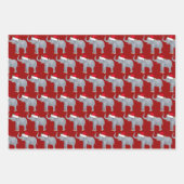 Feuille De Papier Cadeau Joli éléphant de Noël Enfants (Devant 3)