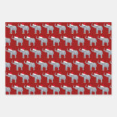 Feuille De Papier Cadeau Joli éléphant de Noël Enfants (Devant)