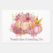 Feuille De Papier Cadeau Joli en rose d'automne : Whimsy & Spice (Devant)