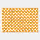 Feuille De Papier Cadeau Joli Fantôme Orange Halloween (Devant 2)