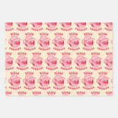 Feuille De Papier Cadeau Joli Fer à Cheval de Cowgirl de Disco Rose Bleu Be (Devant 3)