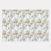 Feuille De Papier Cadeau Joli Fleur sauvage rose, violet, Jaune (Devant)