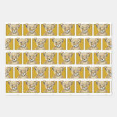 Feuille De Papier Cadeau Joli guépard (Devant 2)