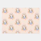 Feuille De Papier Cadeau Joli lapin de Pâques (Devant)