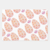 Feuille De Papier Cadeau Joli Lapin De Pâques Et Oeufs  (Devant)