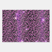 Feuille De Papier Cadeau Joli léopard pourpre  (Devant)