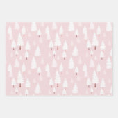 Feuille De Papier Cadeau Joli mélange de Noël rose (Devant 2)