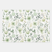 Feuille De Papier Cadeau Joli modèle végétal botanique (Devant)