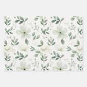 Feuille De Papier Cadeau Joli modèle végétal botanique (Devant 3)