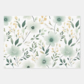 Feuille De Papier Cadeau Joli modèle végétal botanique (Devant)