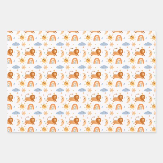 Feuille De Papier Cadeau Joli motif (Devant)