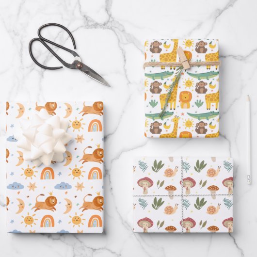 Feuille De Papier Cadeau Joli motif (Recto)