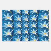 Feuille De Papier Cadeau Joli Motif blanc Lily (Devant 3)
