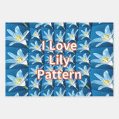 Feuille De Papier Cadeau Joli Motif blanc Lily (Devant)