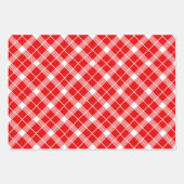 Feuille De Papier Cadeau Joli motif carrelé rouge (Devant 3)