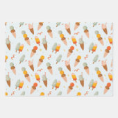Feuille De Papier Cadeau Joli Motif de glace estivale (Devant 3)