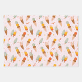 Feuille De Papier Cadeau Joli Motif de glace estivale (Devant)