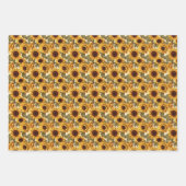 Feuille De Papier Cadeau Joli motif de tournesol carrelé (Devant 2)
