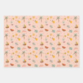 Feuille De Papier Cadeau Joli Motif esthétique été (Devant 3)