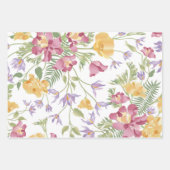 Feuille De Papier Cadeau Joli Motif Fleurs de pré (Devant 2)