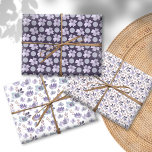 Feuille De Papier Cadeau Joli motif floral d'aquarelle violette<br><div class="desc">Améliorez votre cadeau grâce à notre enveloppement moderne design floral, ajoutant une touche spéciale à vos cadeaux. Ce joli papier d'emballage boho comporte 3 colorants d'aquarelle élégants créés à partir d'oeuvres d'art originales. Les motifs redoublants dans les tons violet et bleu sont parfaits pour les mariages, les douches nuptiales, les...</div>