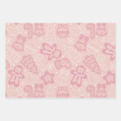 Feuille De Papier Cadeau Joli Noël Arbres Entend Étoiles Noël (Devant 3)