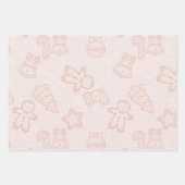 Feuille De Papier Cadeau Joli Noël Arbres Entend Étoiles Noël (Devant)