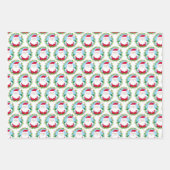 Feuille De Papier Cadeau Joli Noël de Père Noël (Devant)