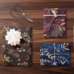Feuille De Papier Cadeau Joli Noël Foliage de vacances