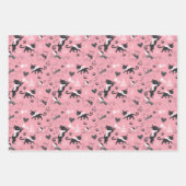 Feuille De Papier Cadeau Joli Noël Kitty Chat Motif (Devant)