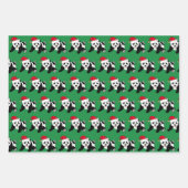 Feuille De Papier Cadeau Joli Noël Panda Enfants (Devant)