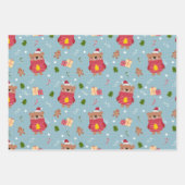 Feuille De Papier Cadeau Joli ours en peluche de Noël (Devant)