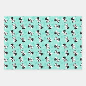 Feuille De Papier Cadeau joli panda carrelé ours animal (Devant 3)