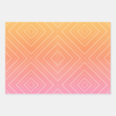 Feuille De Papier Cadeau Joli Pastel Hypnotique Diamant Moderne Pop Art (Devant 3)