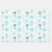 Feuille De Papier Cadeau Joli Pastel Jungle Alligators Envelopper ensemble (Devant)