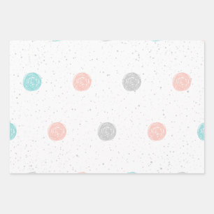 Feuille De Papier Cadeau Joli Pastel Polka Dot
