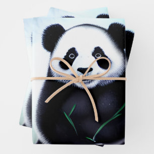 Feuille De Papier Cadeau Joli Petit Petit Petit Petit Petit Boeuf De Panda