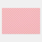 Feuille De Papier Cadeau Joli pois Anniversaire rose et vert (Devant 3)