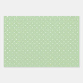 Feuille De Papier Cadeau Joli pois Anniversaire rose et vert (Devant 2)