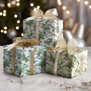 Feuille De Papier Cadeau Joli poulet aquarelle Noël