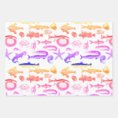 Feuille De Papier Cadeau Joli Rainbow Fish & Sea Creatwings Dessins (Devant 3)