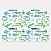 Feuille De Papier Cadeau Joli Rainbow Fish & Sea Creatwings Dessins (Devant 2)