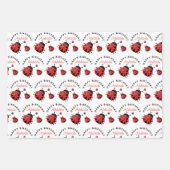 Feuille De Papier Cadeau Joli Red Ladybug moderne (Devant)